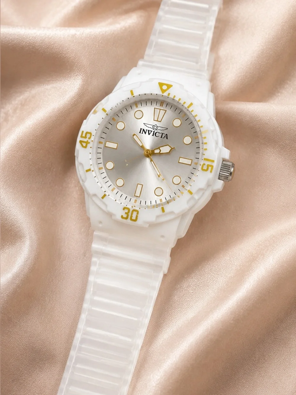 Invicta Celestial 49204 Women’s White Clear Quartz Watch 35mm NWT